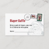 Luier loterijen santas brief noordpool gestempeld informatiekaartje (Voorkant)