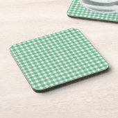 Luier Mintgroene Gingham Bier Onderzetter (Linkerzijde)