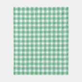 Luier Mintgroene Gingham  Fleece Deken (Voorkant)