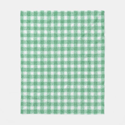 Luier Mintgroene Gingham  Fleece Deken (Voorkant)