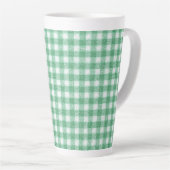 Luier Mintgroene Gingham  Latte Mok (Rechterhoek)