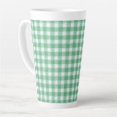 Luier Mintgroene Gingham Latte Mok (Linkerhoek)