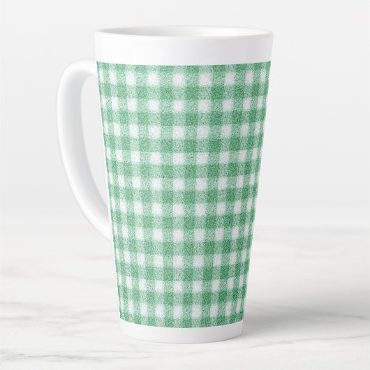 Luier Mintgroene Gingham  Latte Mok (Linkerhoek)