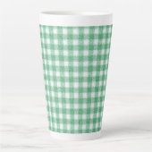 Luier Mintgroene Gingham  Latte Mok (Voorkant)