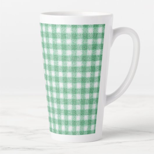 Luier Mintgroene Gingham Latte Mok (Rechts)