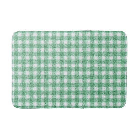 Luier Muntgroene Gingham  Badmat (Voorkant)