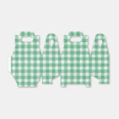 Luier Muntgroene Gingham Bedankdoosjes (Uitgevouwen)
