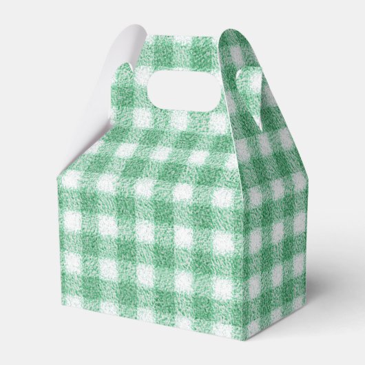 Luier Muntgroene Gingham Bedankdoosjes (Voorkant Zijde)