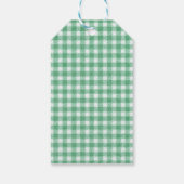 Luier Muntgroene Gingham Cadeaulabel (Achterkant)