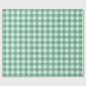 Luier Muntgroene Gingham  Cadeaupapier (Vlak)
