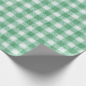 Luier Muntgroene Gingham  Cadeaupapier (Hoek)