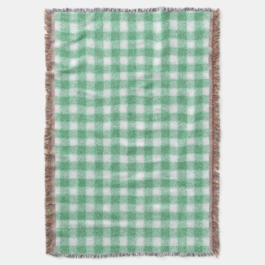 Luier Muntgroene Gingham Deken (Voorkant Verticaal)