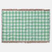 Luier Muntgroene Gingham Deken (Voorkant)