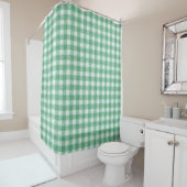 Luier Muntgroene Gingham  Douchegordijn (In situ)