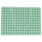 Luier Muntgroene Gingham  Groot Cadeauzakje (Achterkant)
