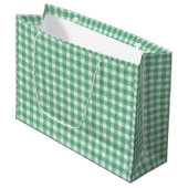 Luier Muntgroene Gingham  Groot Cadeauzakje (Voorkant Gekanteld)