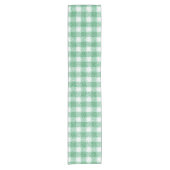 Luier Muntgroene Gingham Korte Tafelloper (Voorkant)