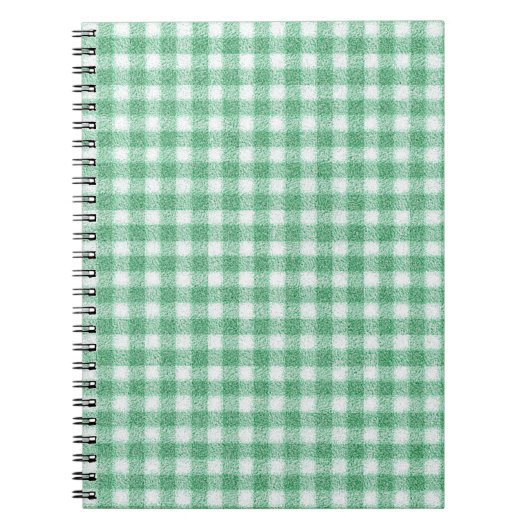 Luier Muntgroene Gingham  Notitieboek (Voorkant)