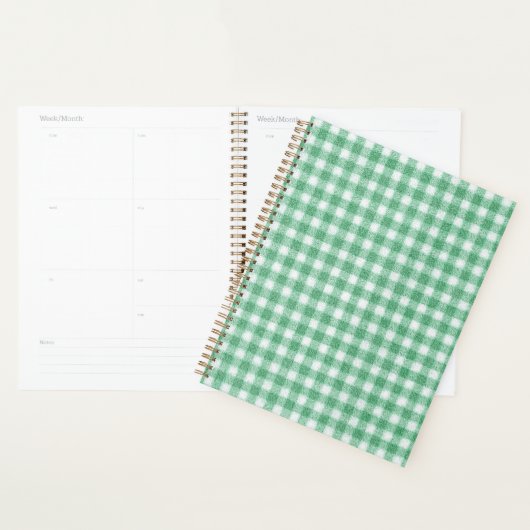 Luier Muntgroene Gingham Planner (Display)