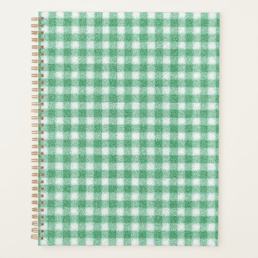 Luier Muntgroene Gingham Planner (Voorkant)