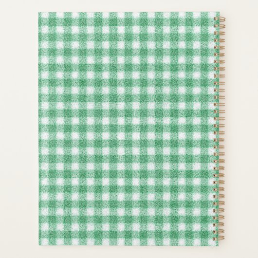 Luier Muntgroene Gingham Planner (Achterkant)