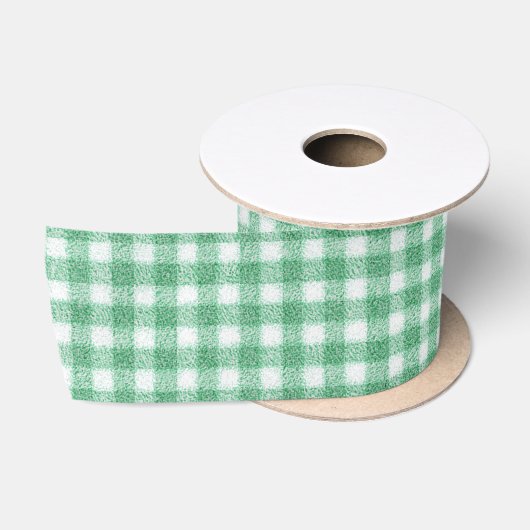 Luier Muntgroene Gingham Satijnen Lint (Spoel)