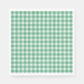 Luier Muntgroene Gingham  Servet (Voorkant)