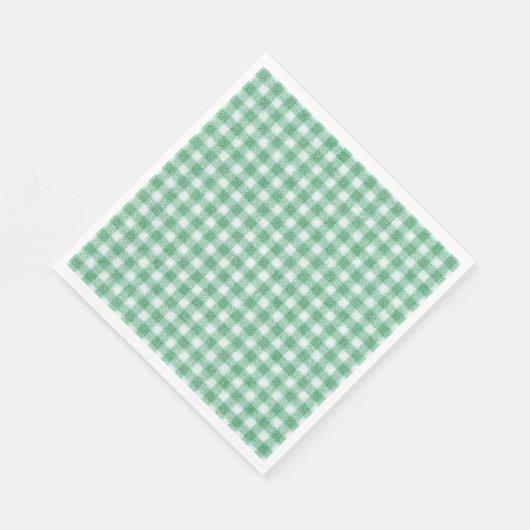 Luier Muntgroene Gingham  Servet (Hoek)