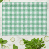 Luier Muntgroene Gingham Theedoek (Gevouwen)