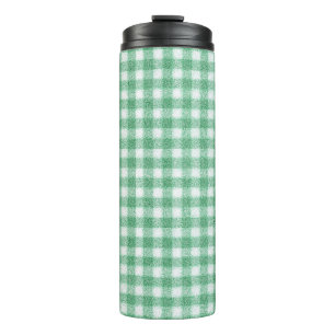 Luier Muntgroene Gingham Thermosbeker