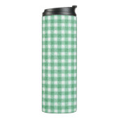 Luier Muntgroene Gingham Thermosbeker (Gedraaid links)