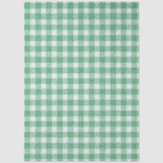 Luier Muntgroene Gingham Tissuepapier (Voorkant)