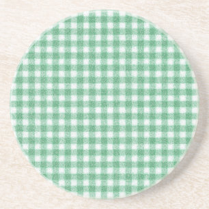 Luier Muntgroene Gingham Zandsteen Onderzetter