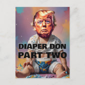 Luier op deel twee briefkaart (Voorkant)