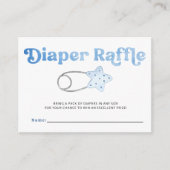 Luier Pin Blue Boy Baby shower Luier Raffle Informatiekaartje (Voorkant)