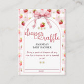 Luier Raffle Aardbei Berry Sweet Baby shower Informatiekaartje (Voorkant)