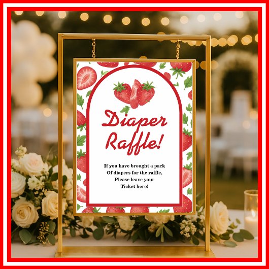 Luier Raffle Aardbei Berry Sweet Game Poster