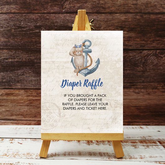 Luier Raffle Ahoy Het Een Jongen Nautisch Thema Poster