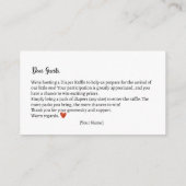 Luier Raffle Autumn Teddy Bear Baby shower Informatiekaartje (Achterkant)