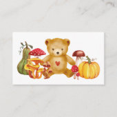 Luier Raffle Autumn Teddy Bear Baby shower Informatiekaartje (Voorkant)