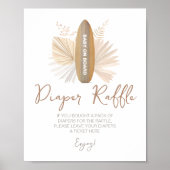 Luier Raffle Baby aan boord Baby shower Sign Poster (Voorkant)