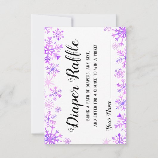 Luier Raffle - Baby Het Is Koud Buiten Kaart (Voorkant)