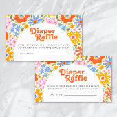 Luier Raffle Baby in Bloom Groovy Baby shower Informatiekaartje