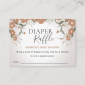 Luier Raffle Baby in Bloom Shower Genderneutraal Informatiekaartje (Voorkant)