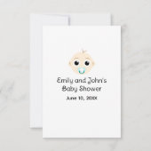 Luier Raffle Baby Jongen Blauwe Shower Enclosure K Kaart (Achterkant)