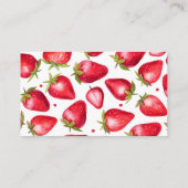 Luier Raffle Baby shower Aardbei Gingham Roze Informatiekaartje (Achterkant)