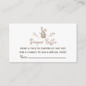Luier Raffle Baby shower Een klein konijntje Verja Informatiekaartje (Voorkant)
