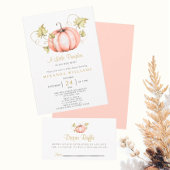 Luier Raffle Baby shower Een Kleine Pompoen Informatiekaartje