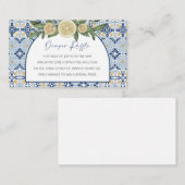 Luier Raffle Baby shower, Italiaans thema Informatiekaartje (Voorkant / Achterkant)