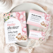 Luier Raffle Baby shower Kaart Roze Notitiekaartje